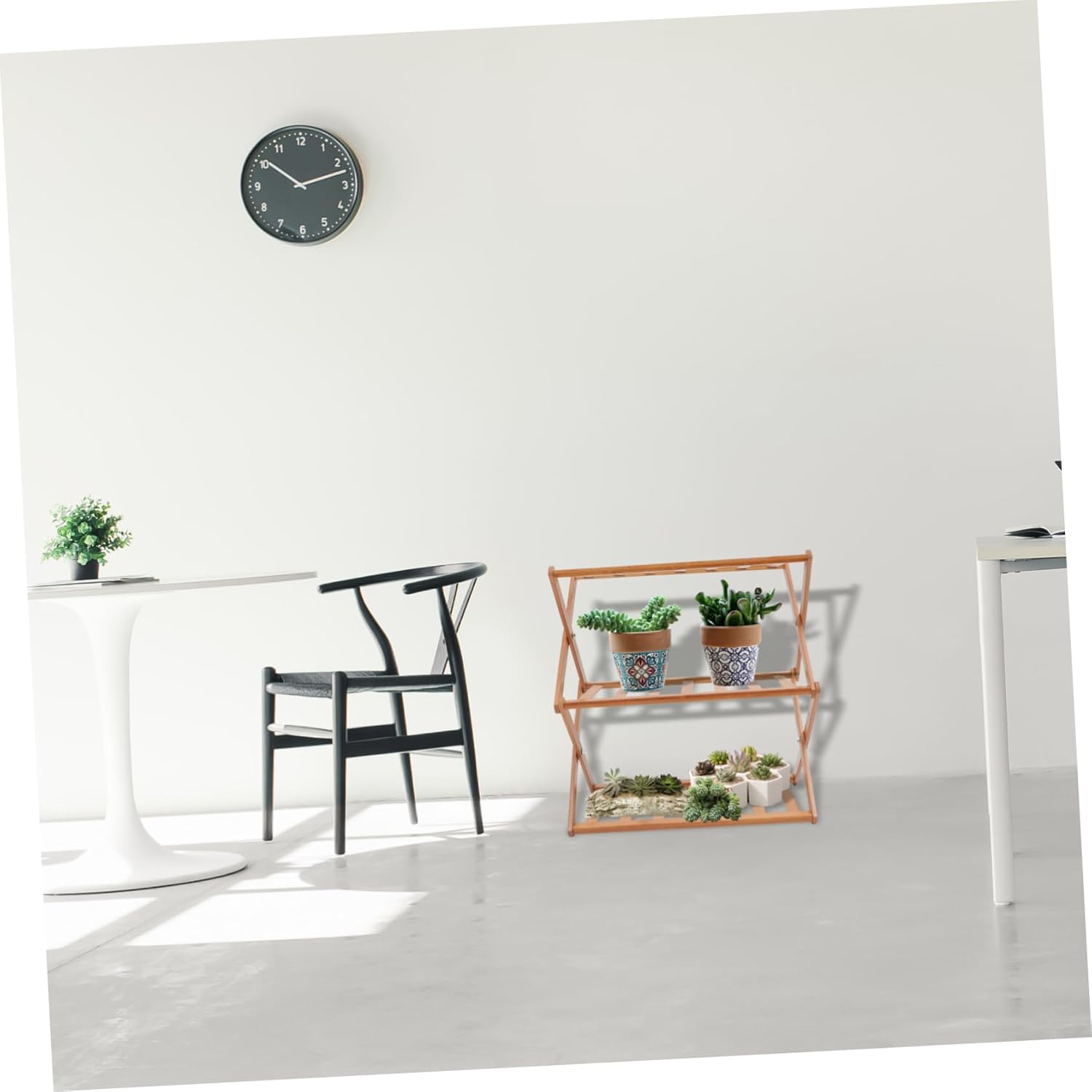 Wooden Plant Stand for Indoor and Outdoor Use Multi-layer Garden Rack with Natural for Flowerpots and Home Decor for Balconies and Small Spaces