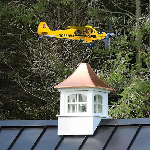 Metall Windmühle Flugzeug - Garten Deko Windspiel Mit 80cm Stange