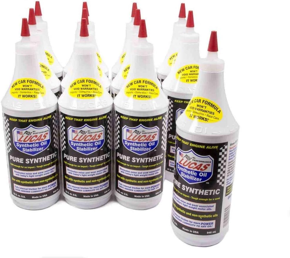 Lucas Oil 10130-synthetic Oil Stabilizer 1クォート – ( Pack of 12 )