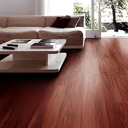 Piso Vinílico de encaixe rígido, acabamento imitando madeira, 91 x 15,2 cm(Mogno)