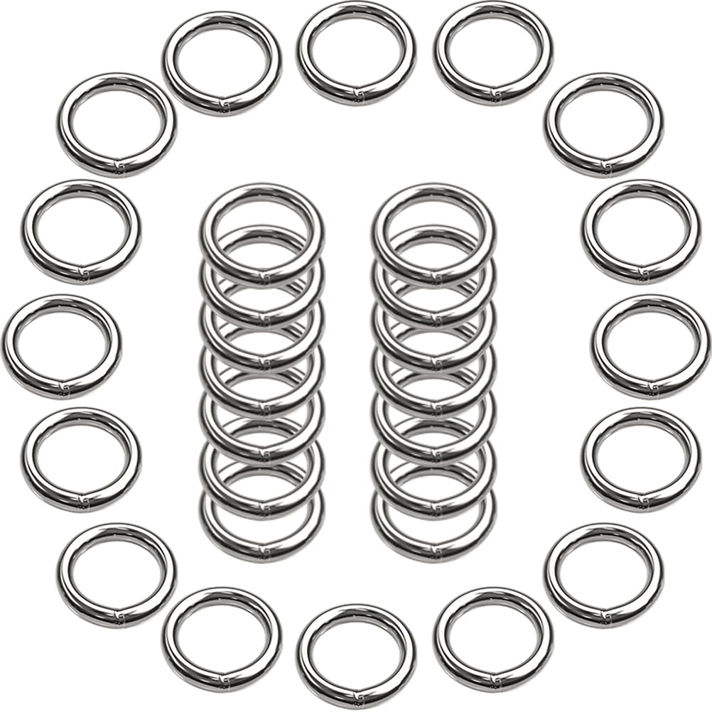 Metalowy pierścień typu O-ring, 30 szt. pierścieni uszczelniających typu O ze stali nierdzewnej 304, spawanych, w kolorze srebrnym, średnica zewnętrzna 50-100 mm