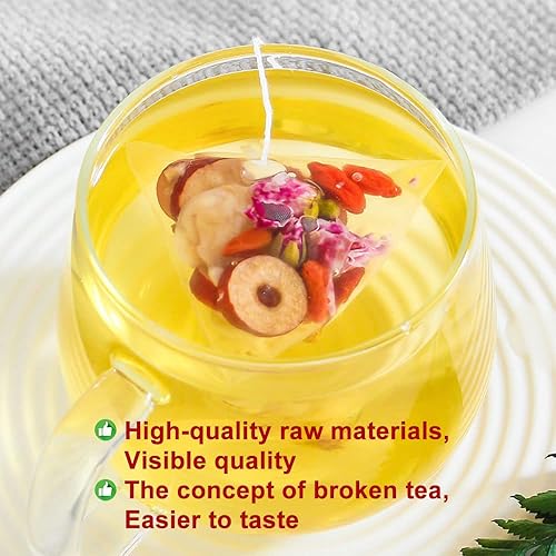 Miniatura 6 de Plant Gift Ginseng Longan Goji Tea Bag 10.58oz (0.21 oz* 50bags) Longan, bayas de Goji, rosas rojas, chino puro natural, té mixto cuidado de la