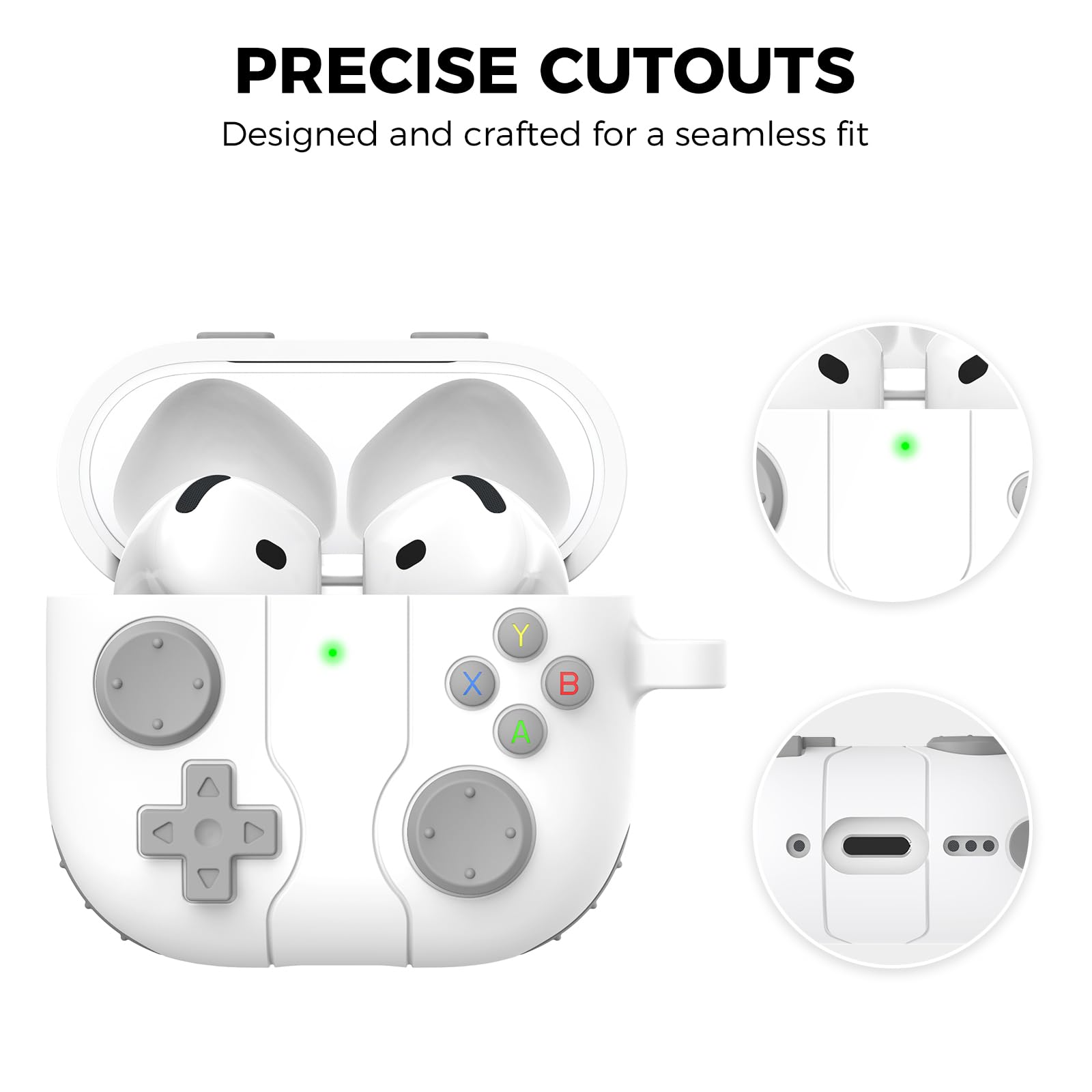 AhaStyle AirPods 4 Custodia Cover con Kit Pulizia Retro Handheld Game Console Design per AirPods 4a Generazione Custodia Morbida Pelle Protettiva in Silicone per Apple AirPods4 2024 Custodia Ricarica