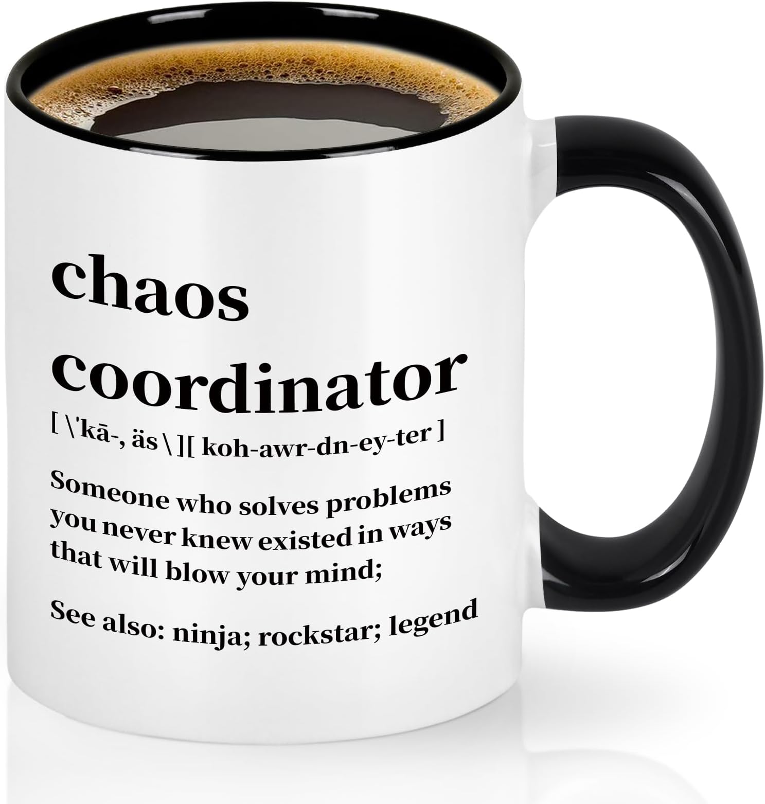 Cabtnca Chaos Coordinator Gift, Christmas Gifts, Thank You Gifts for Women Men, Coworkers Employee Nurse, Friend Teacher Boss Principal, Ceramic Funny Mugs, Chaos Coordinator Mug 11 Oz