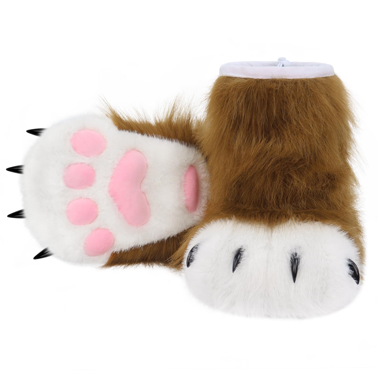 Maxtonser Cats Wolf Dog Foxes Fursuit Feet Paws Shoes Furry Boot Cosplay Animal Costume Accessories, for Adult