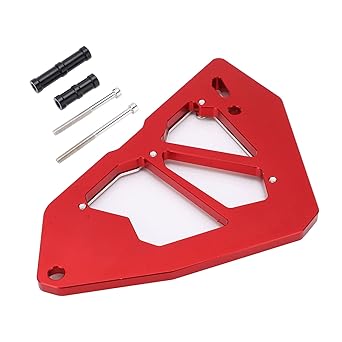 Engine Chain Guard, Waterproof Colorfast High Strength Front Sprocket Cover CNC Aluminium Alloy Replacement for Z250 Z300 Ninja 250 300 2013-2017 for Repair(Red)