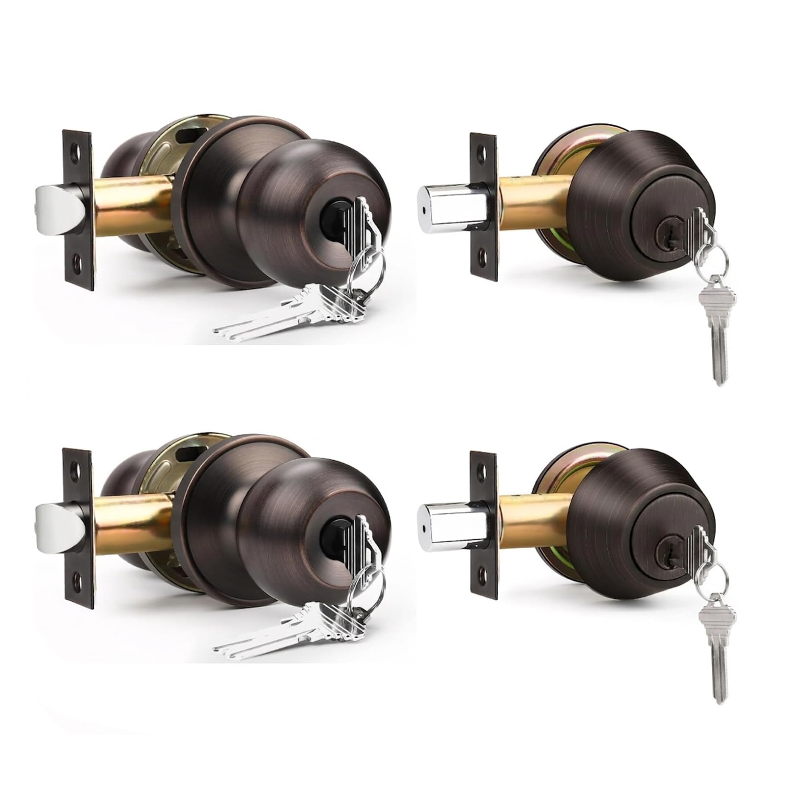 Stainless Steel Door Knobs - Keyed Alike Locks -25
