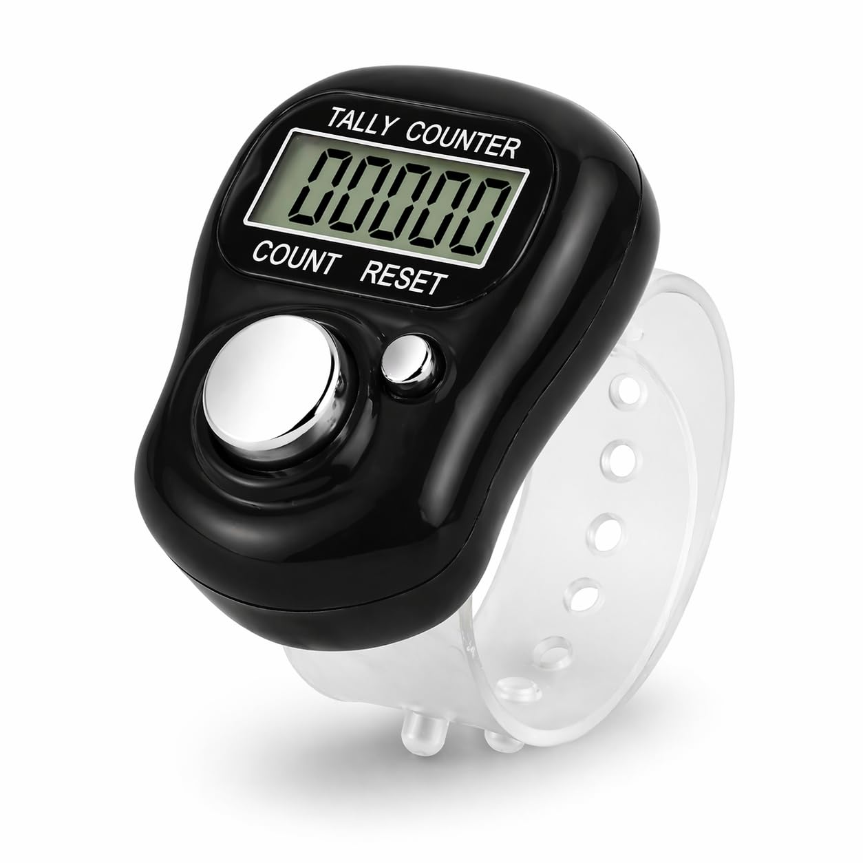 Digital Finger Tally Counter with Reset Button, Handheld Click Counter Ring, 5 Digit LCD Display, Portable Counting Machine for Prayer, Gym, Sports, Events-image-0