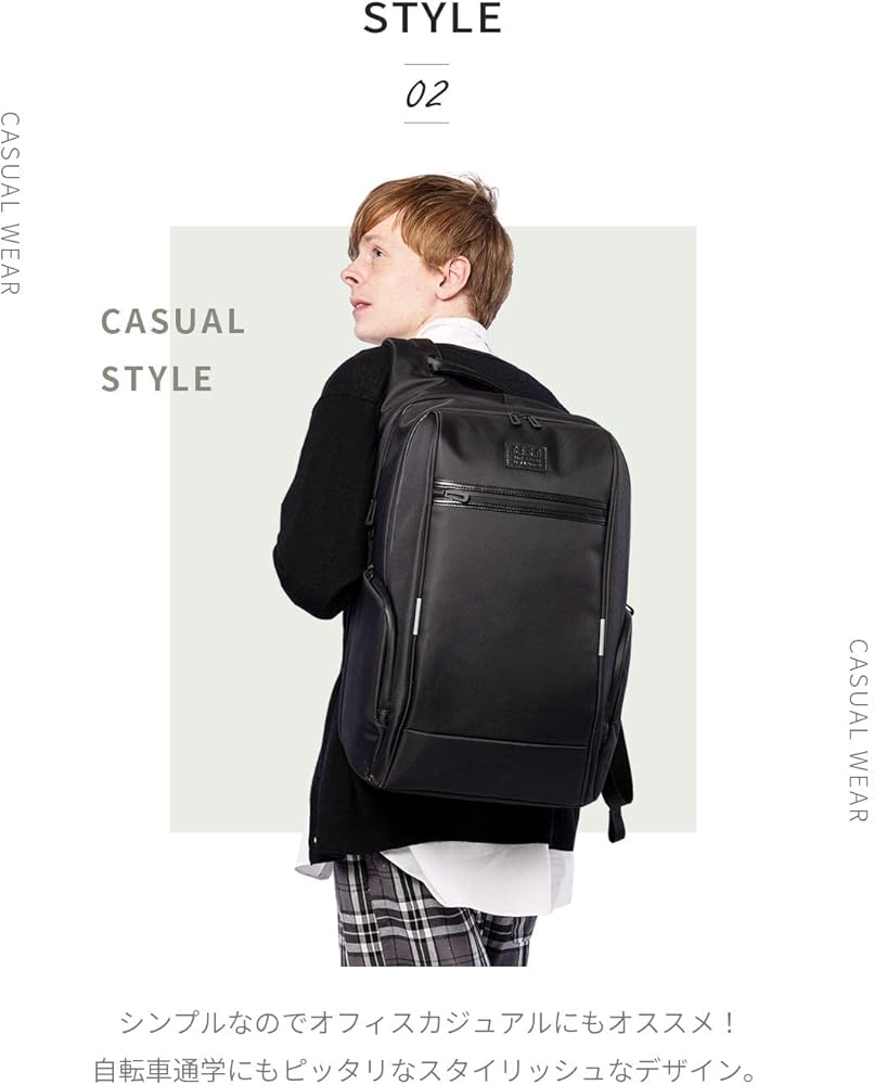 ブラックバックパック Amazon.co.jp: [N in NEUTRAL] 33L 大容量 ビジネス リュック 防水
