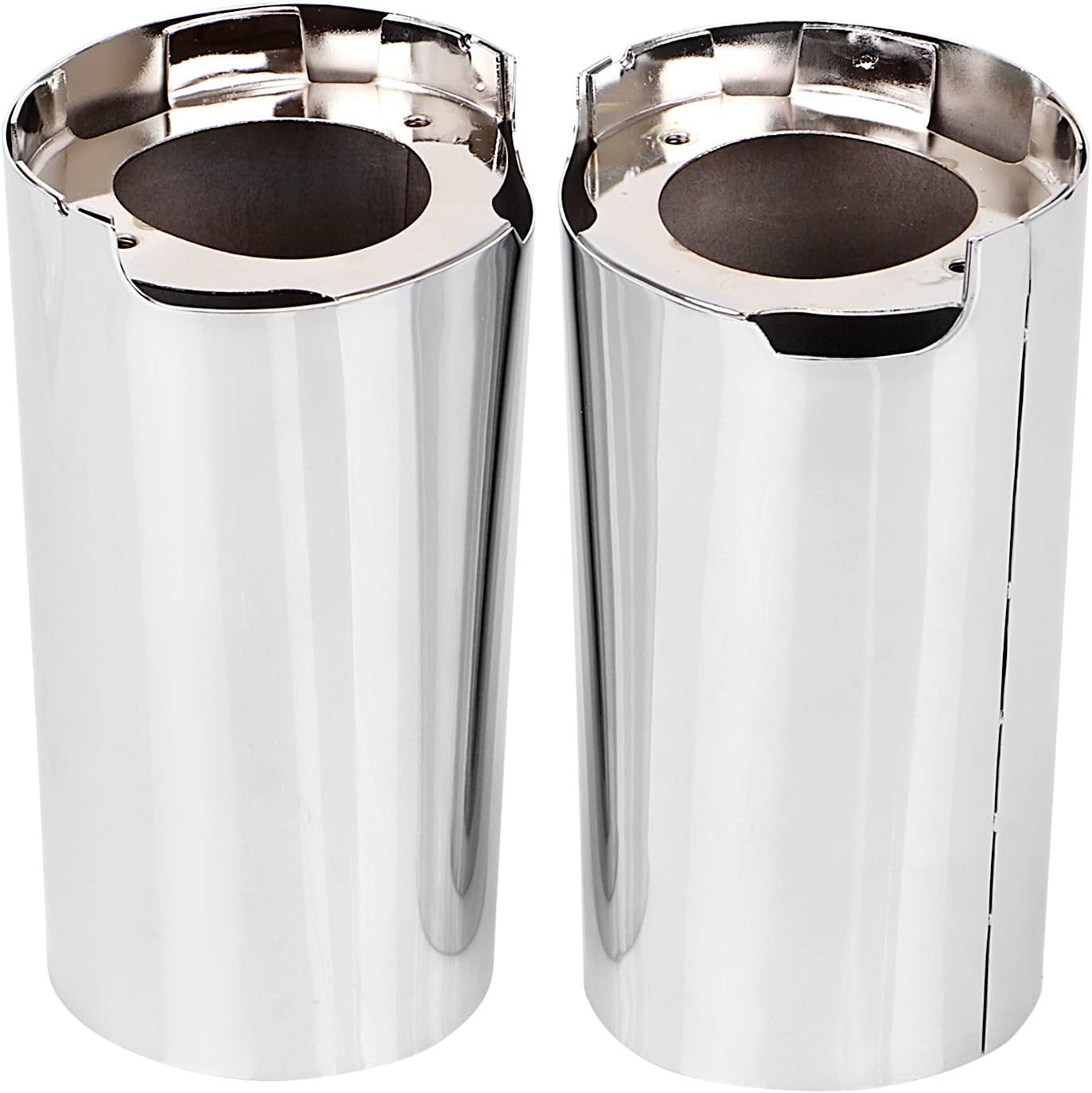 Gloss Black Upper Fork Slider Covers Cow Bells for Harley Touring Street Glide Road Glide Electra Glide Tri Glide 2014-2023