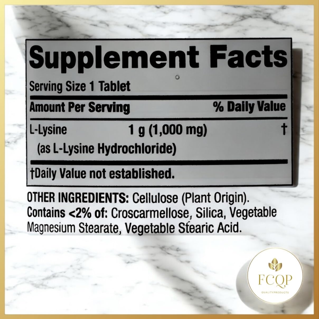 Spring Valley L-Lysine Dietary Supplement, 1000mg, 100 Tablets — Amazon image 3