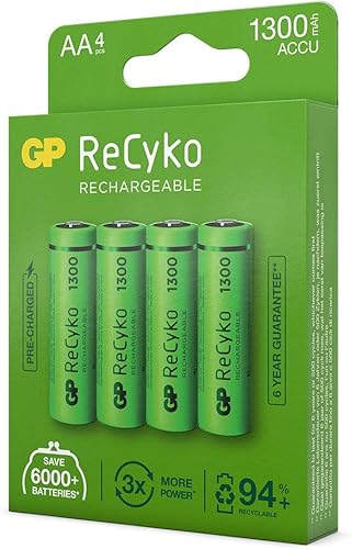 Miniatura 2 de GP Baterías ReCyko+ HR06 Mignon (AA) NiMH 1300 mAh 1.2 V Pack de 4