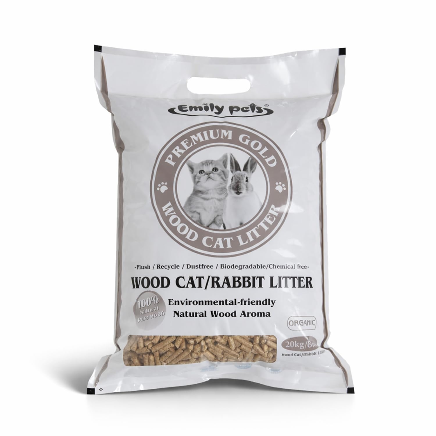 Pine Wood Cat Litter for Cats and Rabbit (20 L)