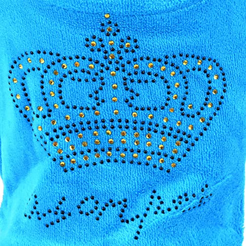 Smalllee_Lucky_Store Pet Clothes For Small Dog Cat Soft Velvet Crown Jumpsuit Coat Hooide Pajamas Tracksuit Blue M #TOP7