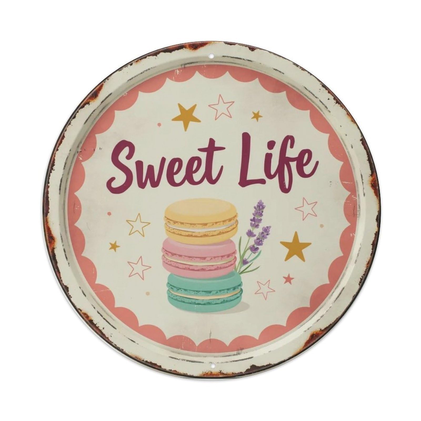 Sweet Life Pastel Metal Tin Sign Plaque