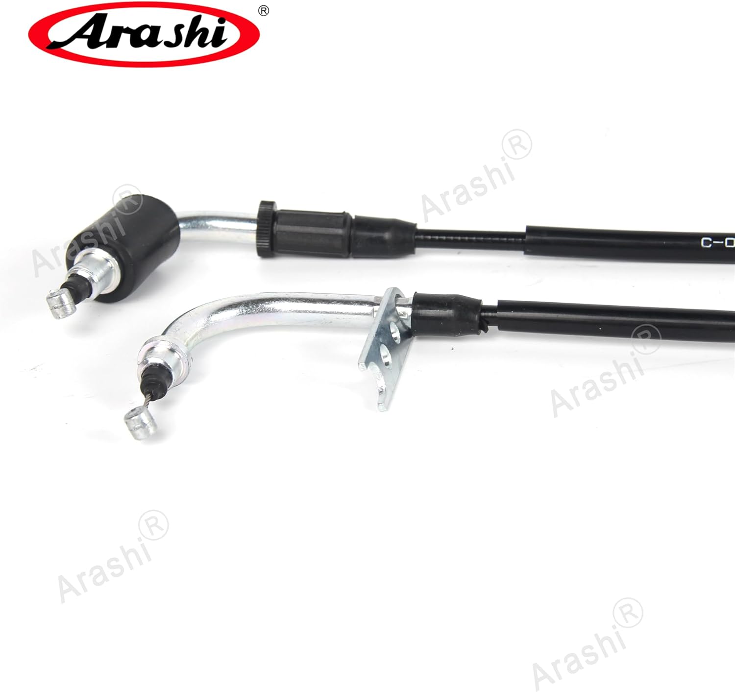 Arashi Throttle Cable for Suzuki GSXR 600 750 2011-2024 L1-L9, Stainless Wire Line and Rubber Motorcycle Replacement Accessories Parts Black