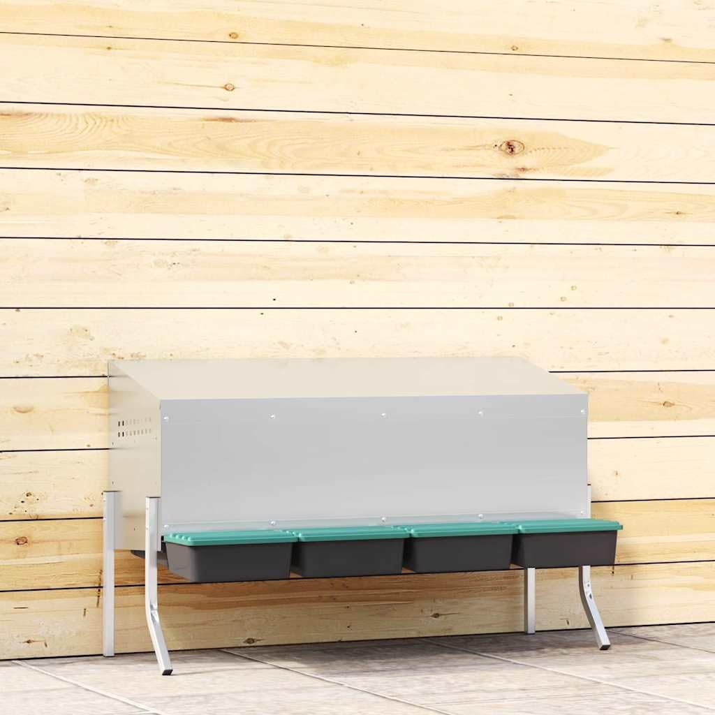 Gallinero con 4 compartimentos con patas, nido para pollos, de acero galvanizado, estable y enrollable, altura regulable, accesorios para aves de corral para interior y exterior, 110 x 50 x 68