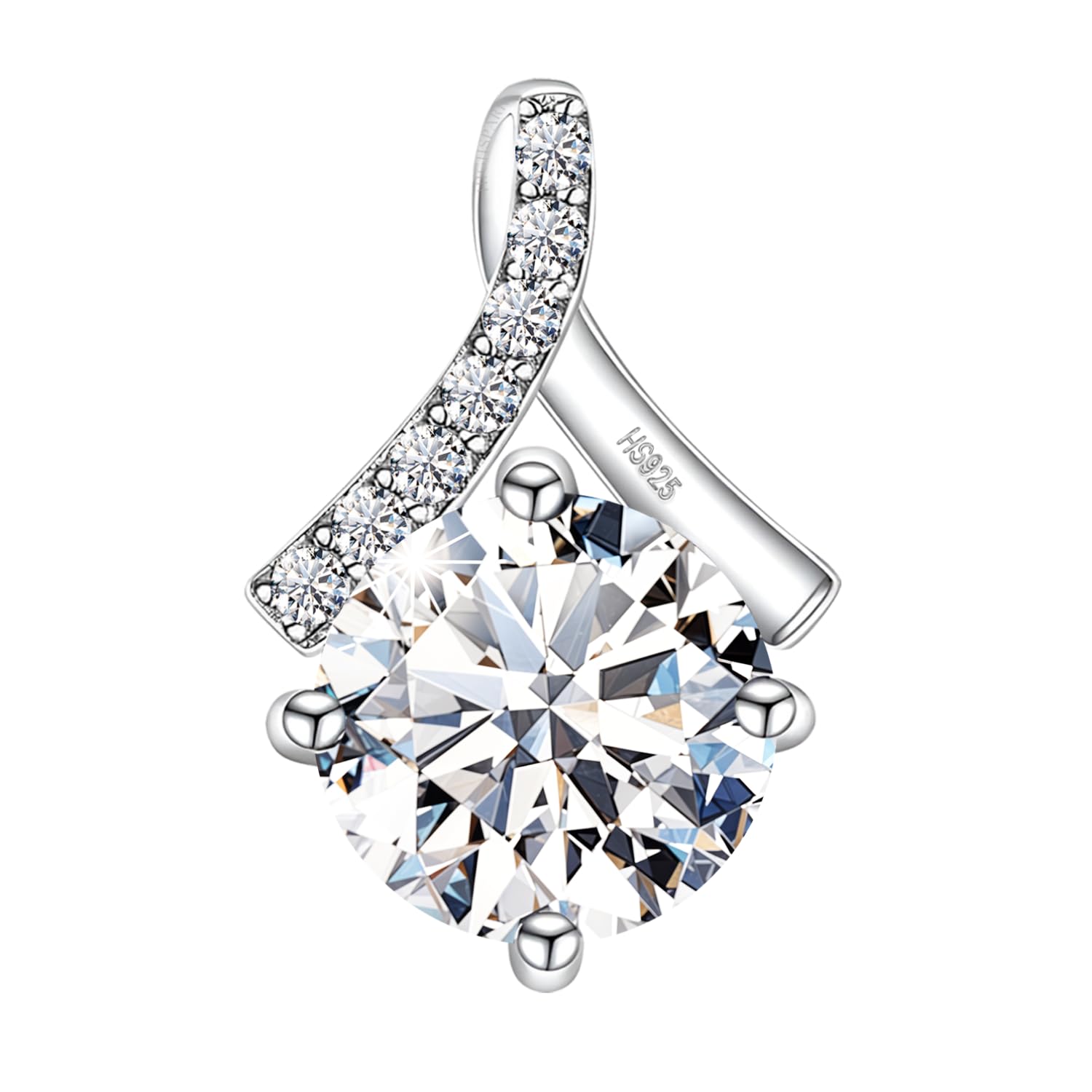 925 Silver Classic Drop Crystal Solitaire Pendant | 92.5 Sterling Silver and Diamond like Brilliance Sparkling Zirconia | Lovely Gift - Classic Drop-image-44