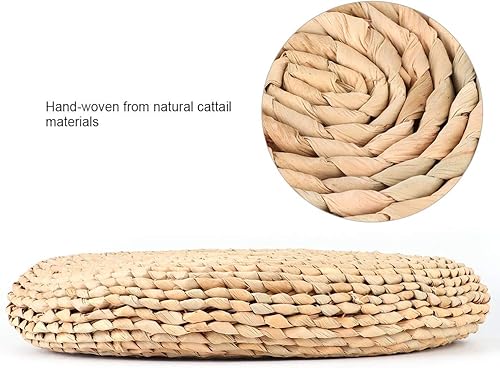 Miniatura 6 de Fydun Cattail Hand8209Woven Pouf Tatami Seats Cushion for Balcony Bay Win Decoration Cattail Hand8209Woven Pouf Tatami for Family