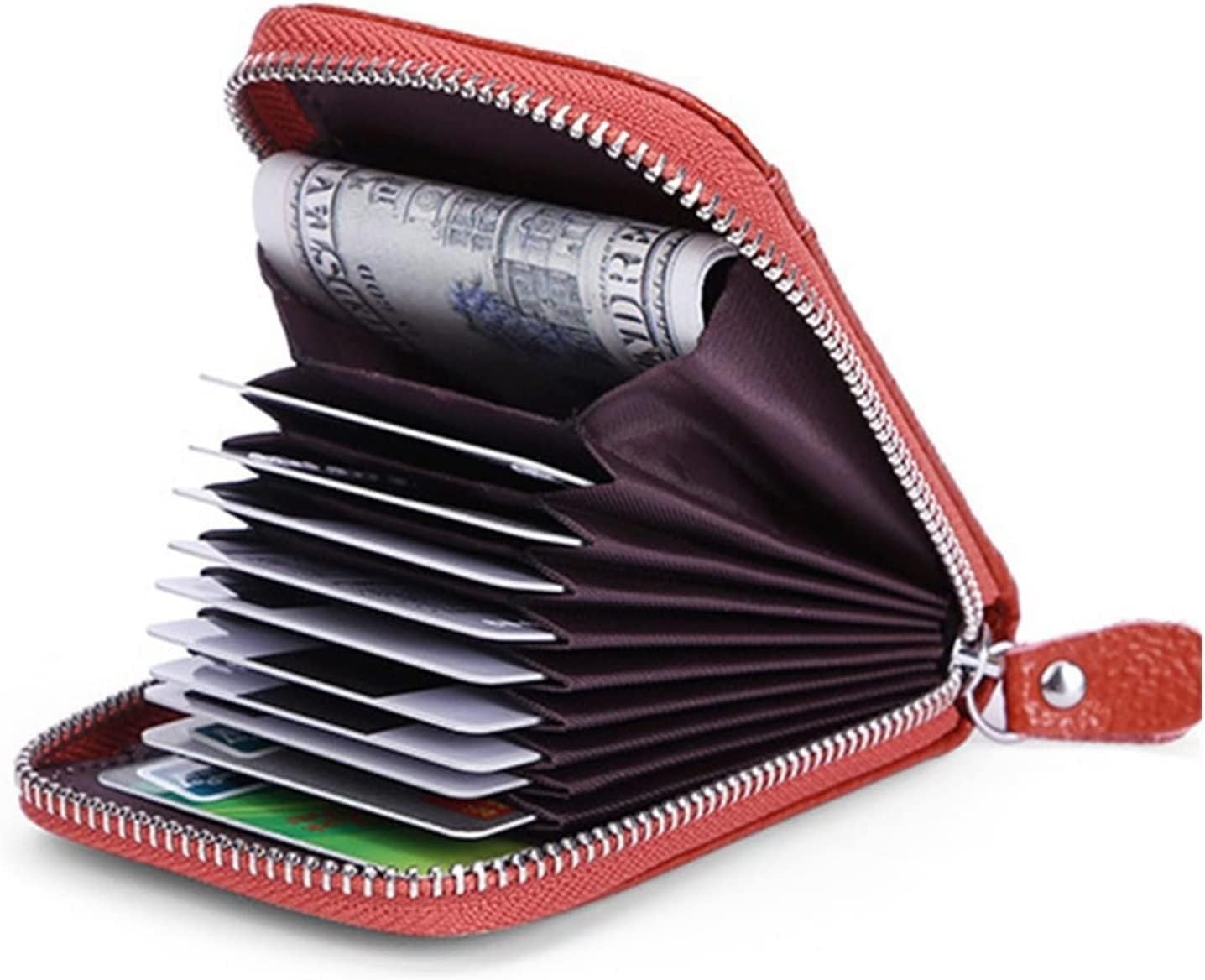Wallet,Card Bag,ID Credit Card Wallet Creative Holder Organizer Case Small Bag Pack Unisex Business Credit Card Holder Package Purse Money Bag (Color : Orange) (Rose Red) (Color : Watermelon Red)