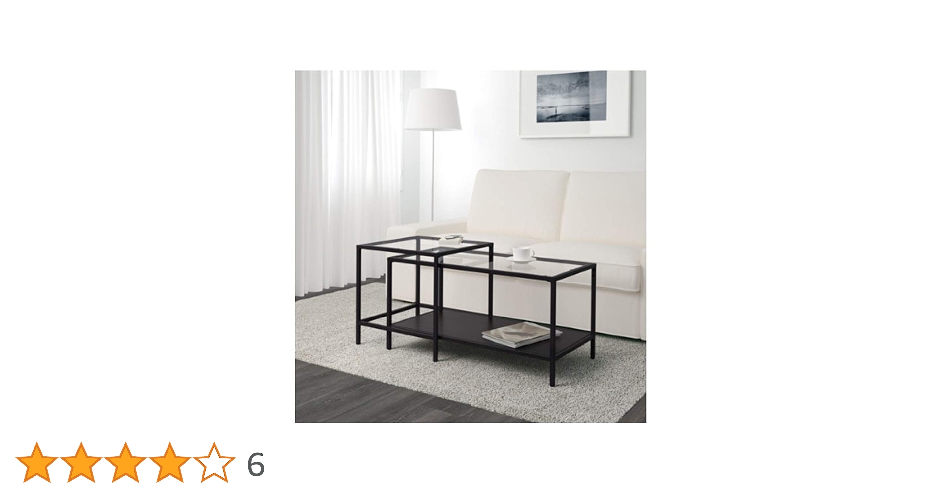 Amazon.co.jp: IKEA (イケア) VITTSJO ネストテーブル2点セット