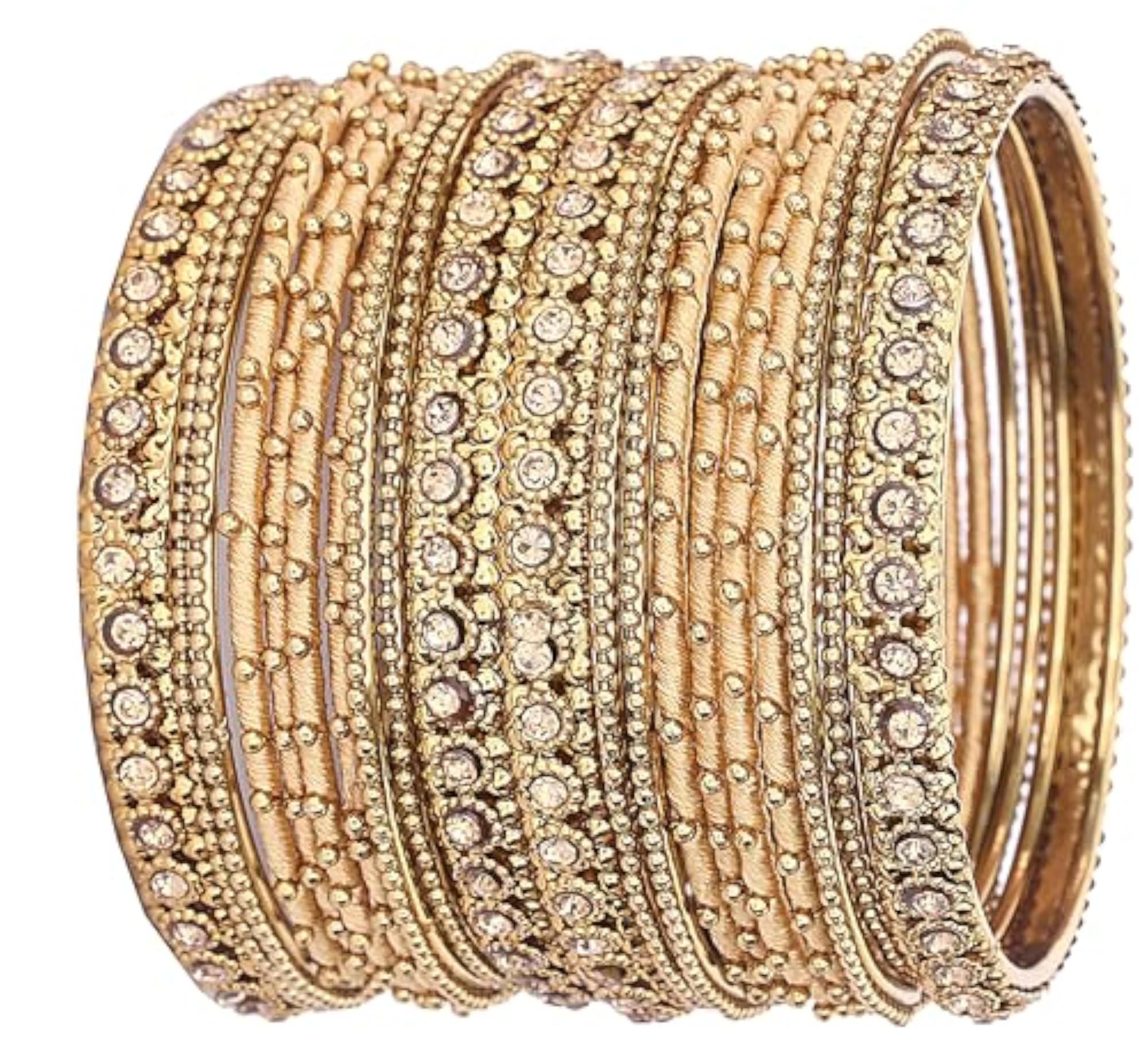 Zircon Gemstone Bangle Set - Pack of 20