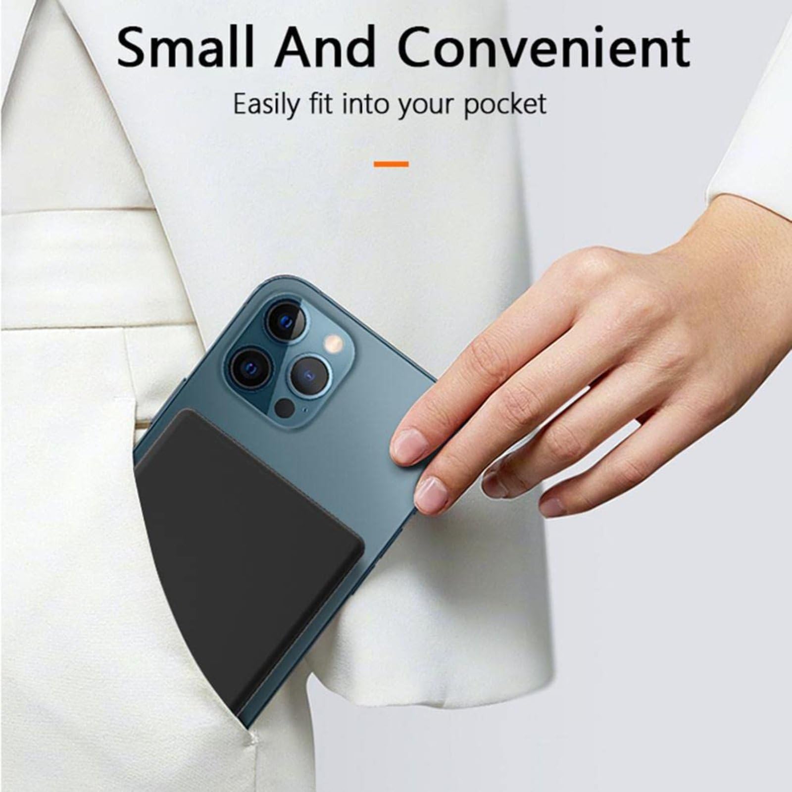 Power Bank Wireless 3 in 1 da 5000 mAh, Power Bank Magnetico Wireless da 15 W, Caricabatterie Portatile Wireless Compatibile con iPhone 12/13/Mini/Pro/Pro Max