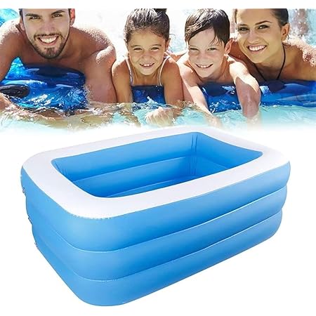 Amazon Co Jp Redleafjp 子供用プール 家庭用 ビニールプール ベビープール ファミリープール 赤ちゃん プール 幼児用プール 二 三つ気室 猛暑対策 空気入れ必要 水遊びプール ベランダ 屋内用 お庭 折りたたみ おもちゃ子供 大人 130x90x48cm おもちゃ