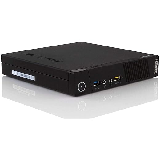 Lenovo ThinkCentre M93P Tiny Desktop, Intel Core i5-4570T, 8GB RAM, 256GB SSD, AC-600 WiFi, HDMI, DVI, VGA, DisplayPort, Windows 10 Pro 64-bit (Renewed)