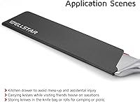 Vista 7 de WELLSTAR Juego de protectores de bordes de cuchillo, 2 fundas universales de cuchilla, fundas protectoras de ABS sin BPA, forro de fieltro