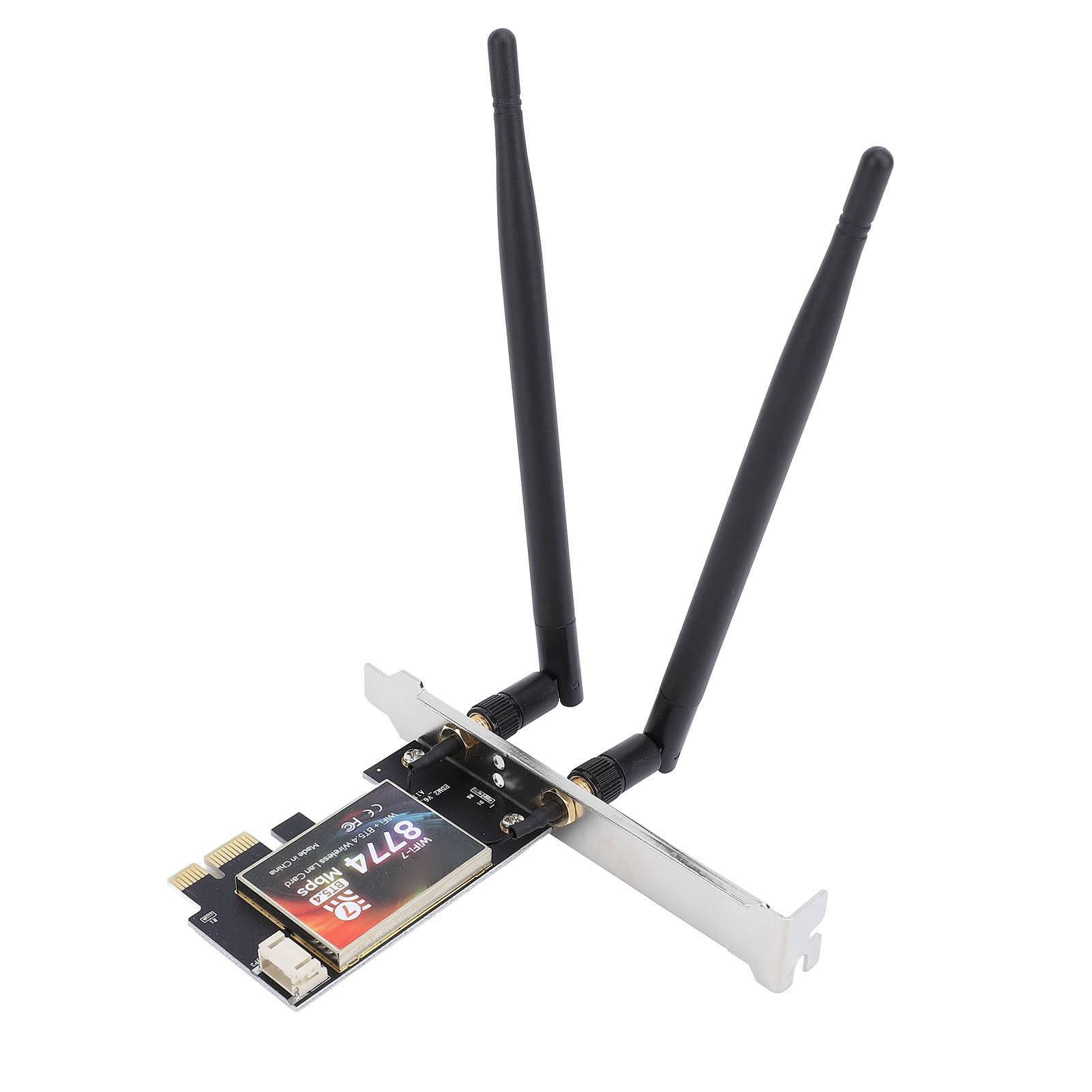 Zunate BE200 Carte WiFi 7, Carte Réseau WiFi 7 8774 Mbps PCIe WiFi avec Bluetooth 5.4, Tri Bande étend Le WiFi à 6 GHz, 802.11ax, MU MIMO, Adaptateur Réseau sans Fil 8774 Mbps pour