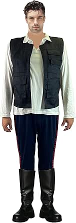 Amazon.com: Han Solo Star ANH ESB Shirt Vest Jacket Pants Costume Set ...