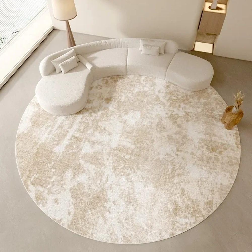 Luxury Living Room Round Carpet Large Gradient Color Rug for Bedroom Bedside Floor Mat Soft Comfortable Home Decoration Rugs,AD949,YD,Diameter 80CM
