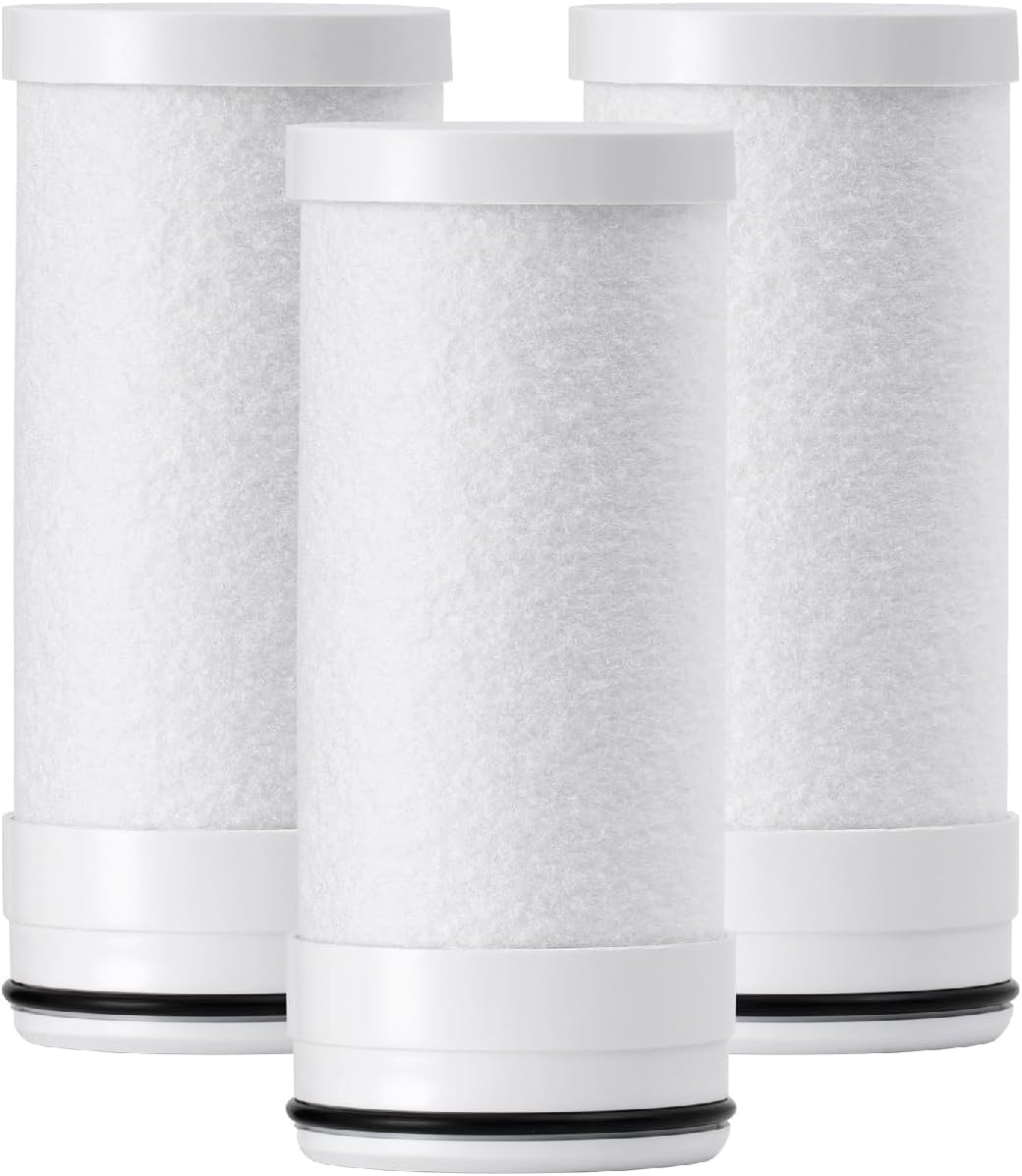 Waterdrop WD-FF-03A Replacement Filter, Water Filter Tap, Carbon Block Filter Replacement for WD-FC-01, WD-FC-06, Reduces Chlorine, Heavy Metals and Bad Taste, Lasts up to 9 Months (Pack of 3)