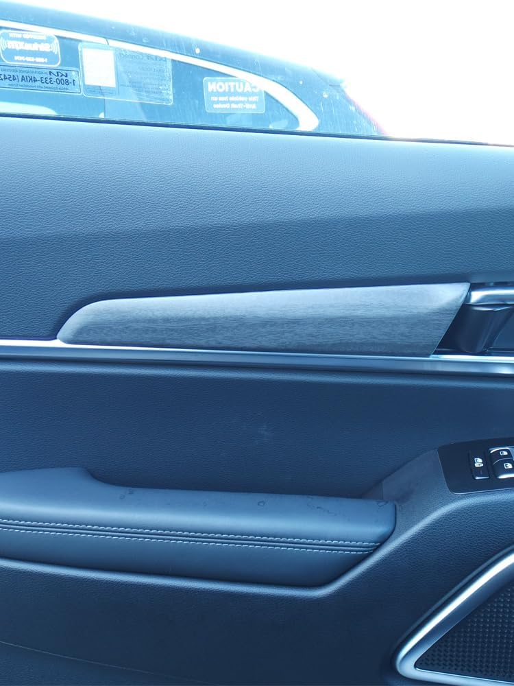 Matte Wood Grain Style Interior Door Panel Trim Covers Compatible with Kia Telluride 2020-2024 Accessories