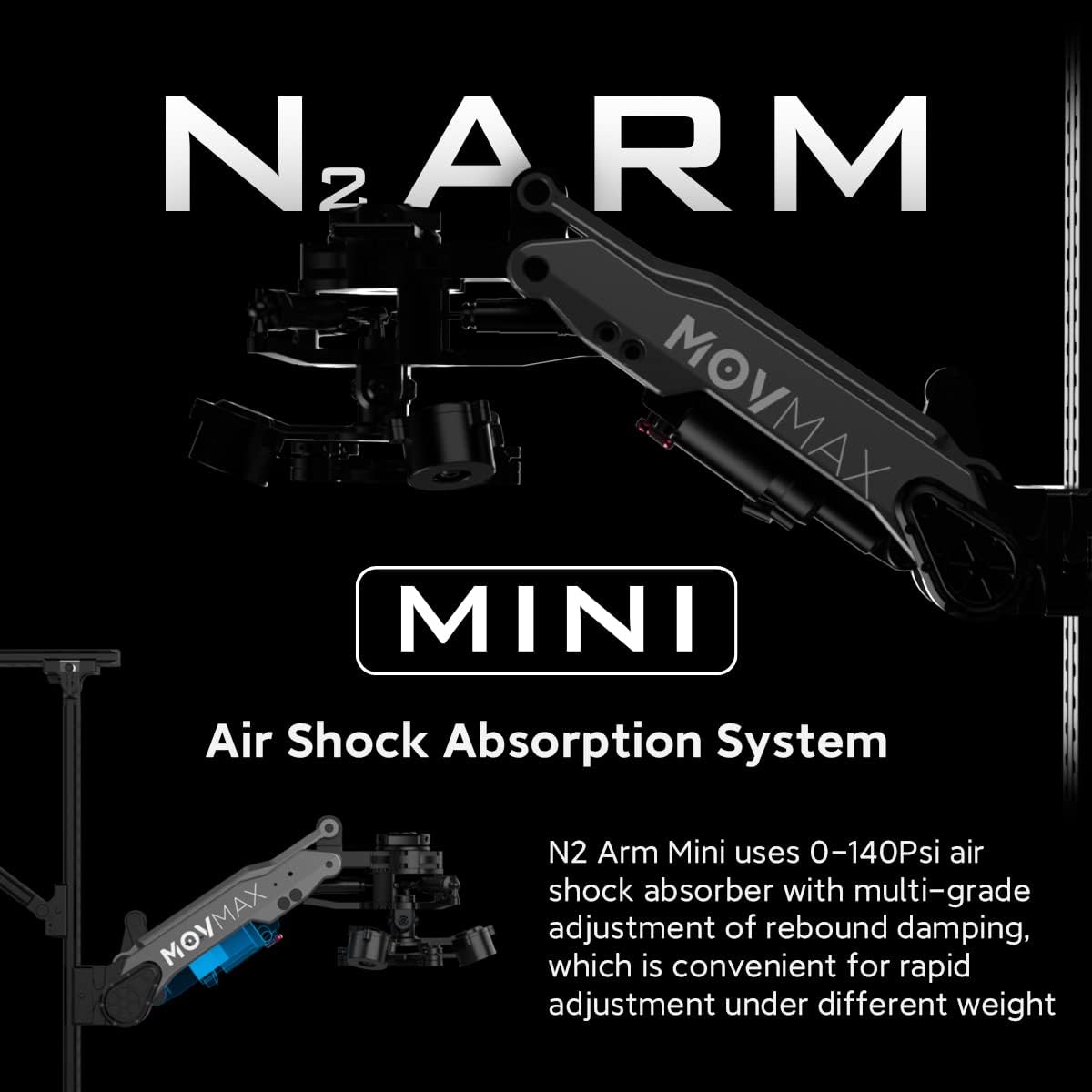 Movmax N2 Air Arm Mini Pro Kit mounted on a car