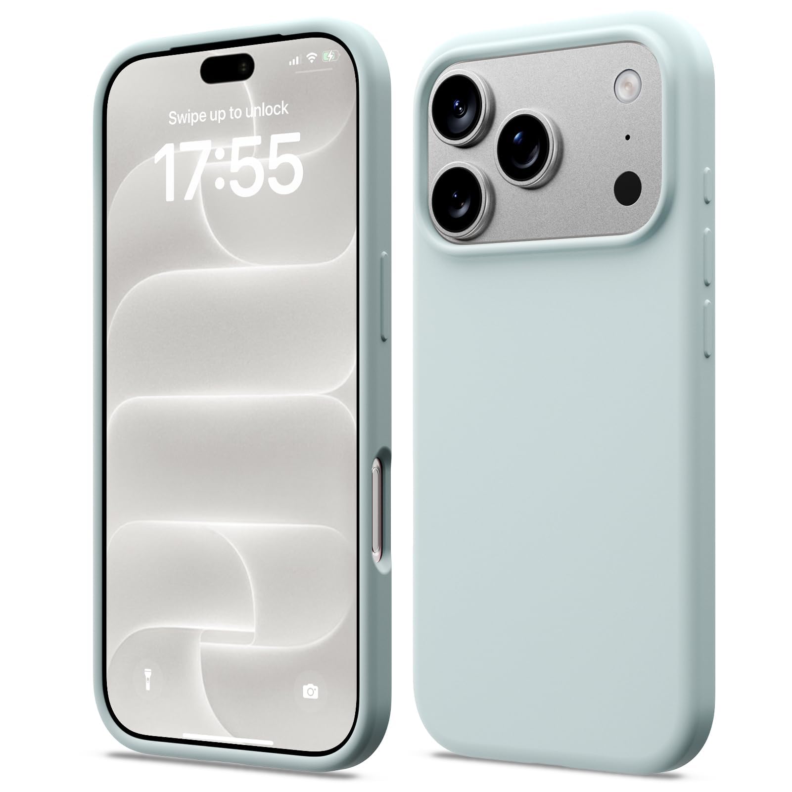 ACRONIX Cover Silicone per iPhone 18 Pro/17 Pro Sottile,Menta Verde | Silicone Liquido Premium, Leggera,Tocco Morbido, Custodia Protettiva Antiurto, Resistente ai Graffi