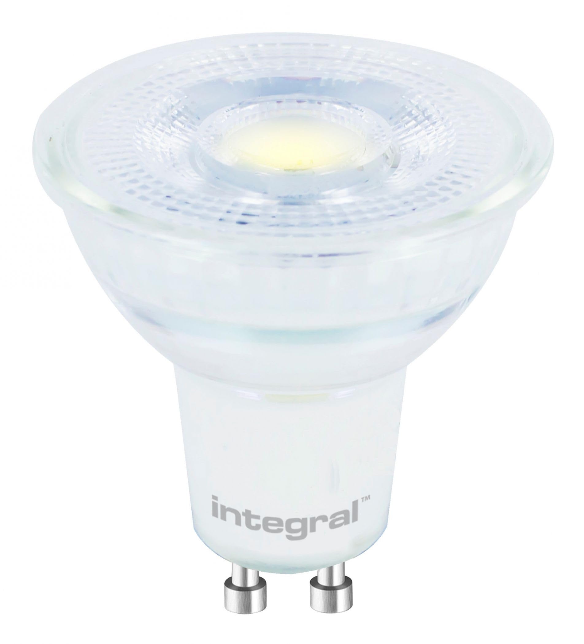 Integral LED GU10 Glass PAR16 4.7W (53W) 4000K 425lm Non-Dimmable Lamp, Dichroic Look