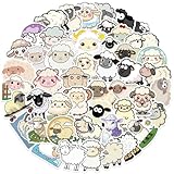 50Pcs Sheep Stickers, Lamb Stickers and Decals, Sheep Gifts for Women, Girls - Lamb Party Favors, Cute Gifts for Sheeps Lovers, Farm Animal Sticker