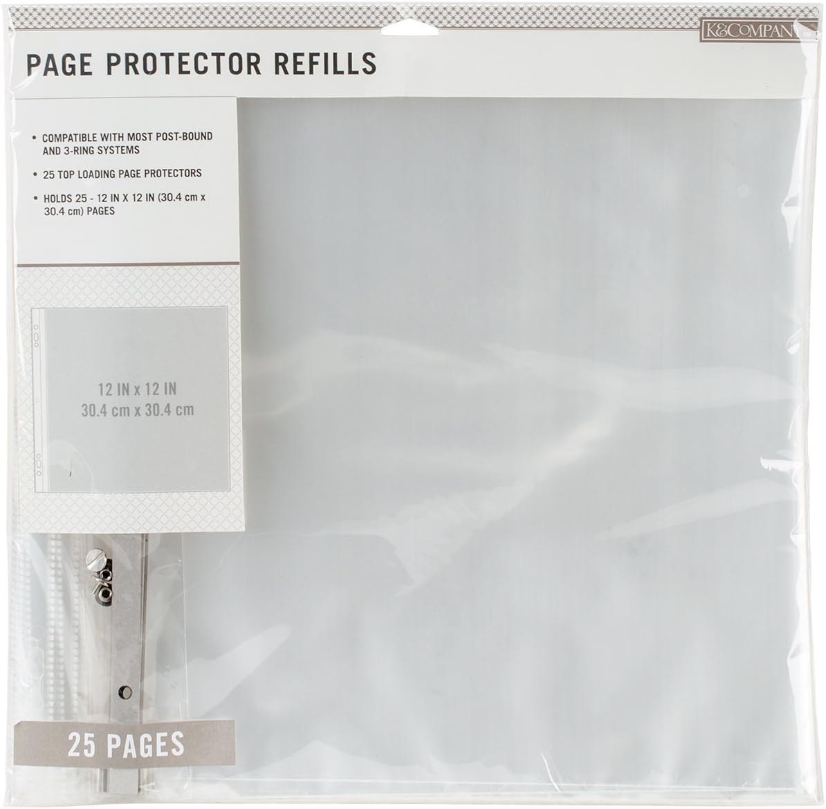 K & Company K&Co Scrapbook Refill 12x12 25pc 25 Piece