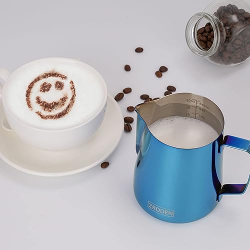 Miniatura 55 de Jarra de espuma de leche, jarra de vapor de espresso de 32 onzas, accesorios para máquina de café capuchino de acero inoxidable, herramientas