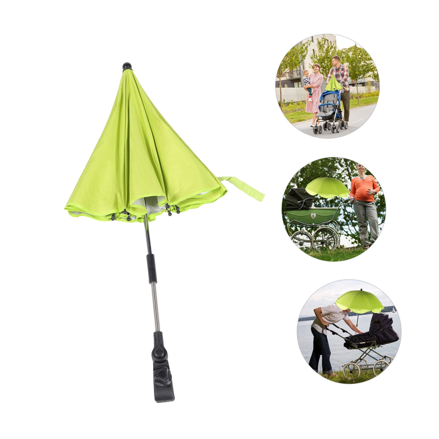 BESTonZON 2stücke Babywagen Mit Uv-schutz Verstellbare Halterung Für Kinderwagen Strand Und -sonnenschutz Langlebig Und Hitzereflectierend