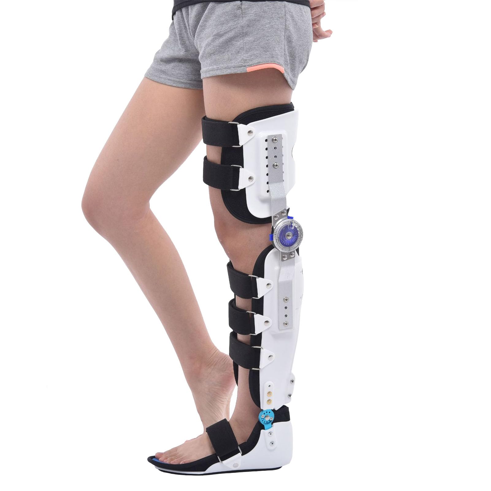 Ortesi del Ginocchio, Immobilizzatore di Supporto for Ginocchio Post-operatorio, Ginocchiera Regolabile Stabilizzazione per Donne e Uomini Attrezzature di Riabilitazione