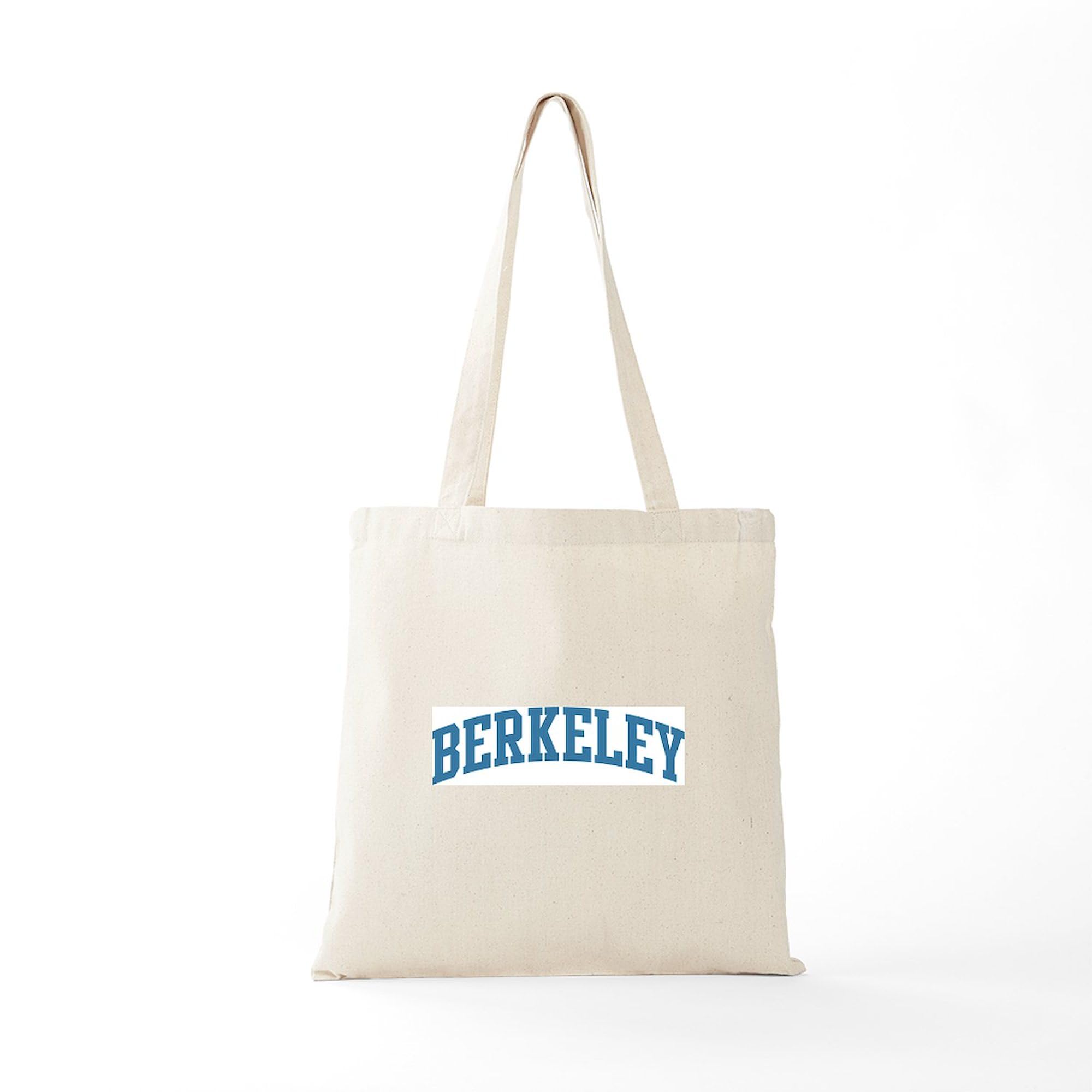 CafePress Brigantine NJ Blue Tote Bag – Natural Canvas Reusable Shopping Bag, Two Sizes
