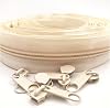 Zipper Repair Kit #5 5 Meter 24 Colors Nylon Coil Zippers by The Yard with 10pcs Sliders for DIY Sewing Tailor Crafts Bags Zipper(104 off white)
