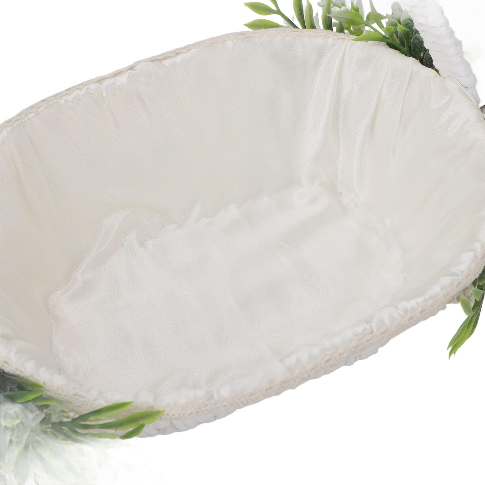 Hochzeits-Blumenmädchenkorb, elegant, handgewebt, Hochzeitsblumenkorb für Brautparty, leichtes und romantisches Design (5799)