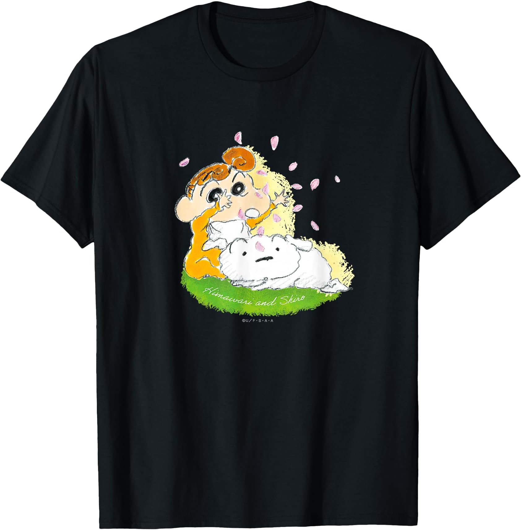 Himawari, Shiro and cherry blossoms T-Shirt