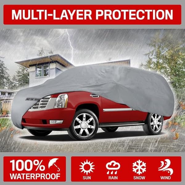 Motor Trend 4-Layer 4-Season Auto (Waterproof Outdoor UV Protection for Heavy Duty Use Full Car Cover for Vans, Suvs, Crossovers up to 225") by Motor Trend - Image 5