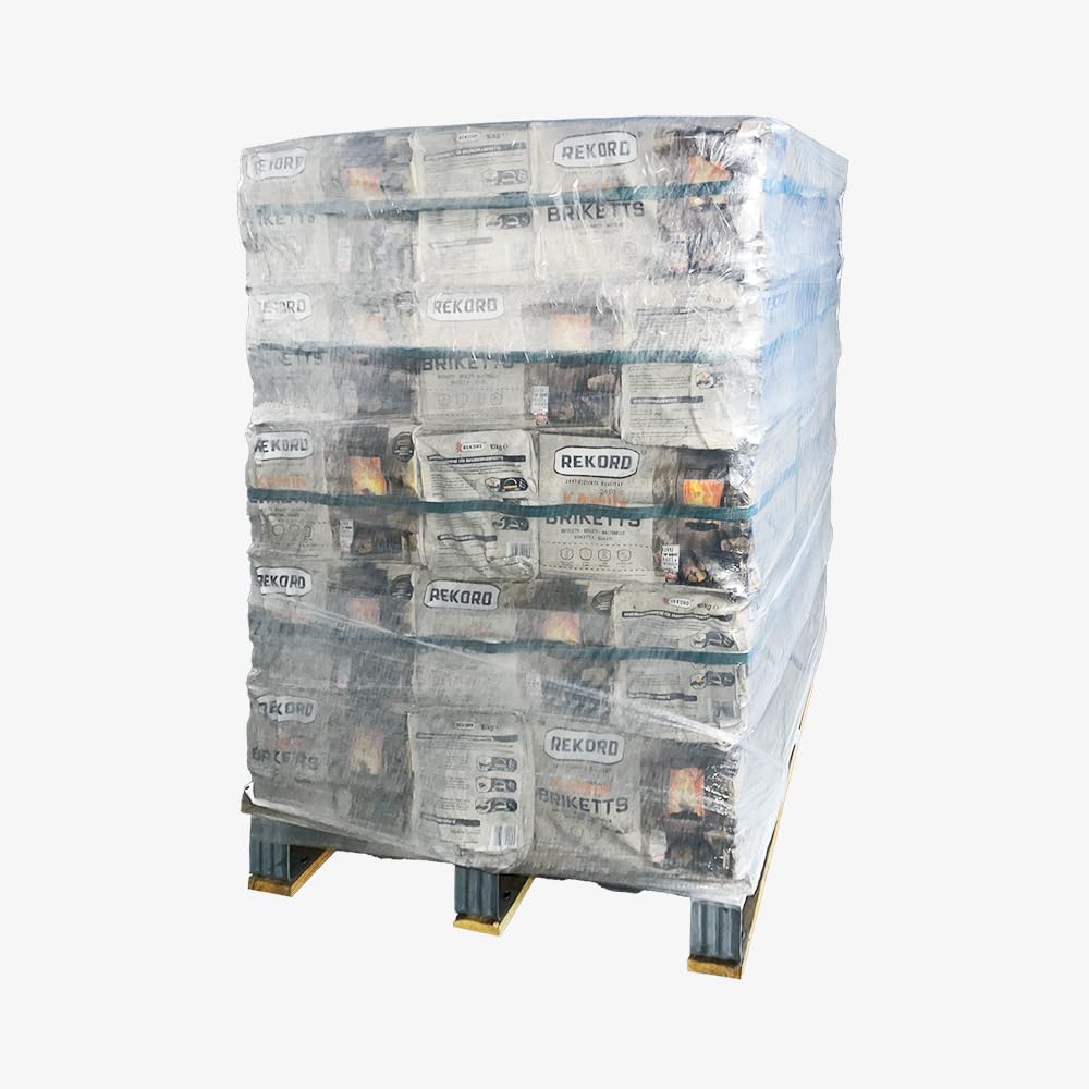 REKORD 10 kg Kaminbriketts Tüte als Halbpalette (45 x 10 kg)