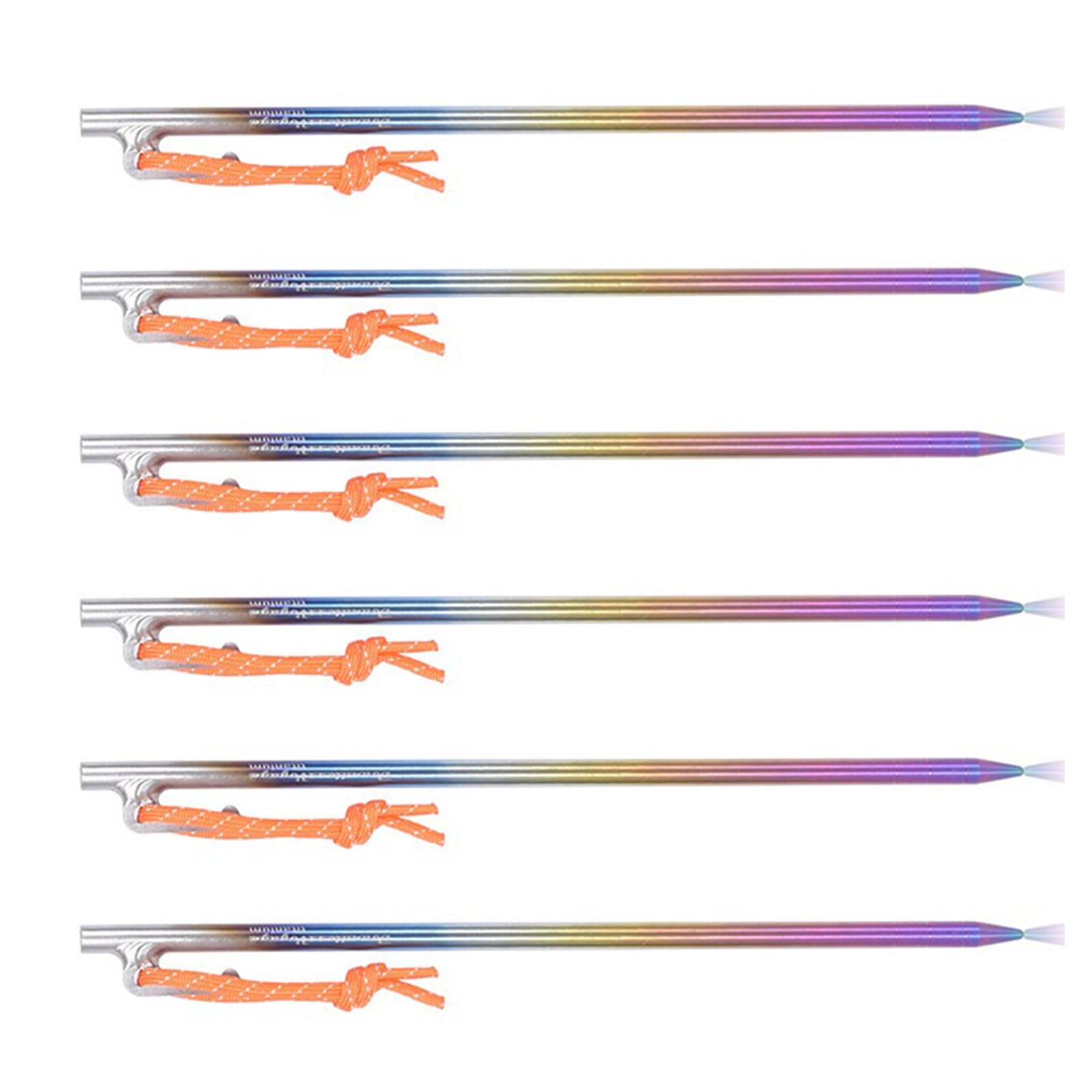 Long Tent Peg Titanien Legierung Stakes Peg Firma Hook Ground Anchors Outdoor Baldachin Stake Campingzubehör Frühlingschnallen